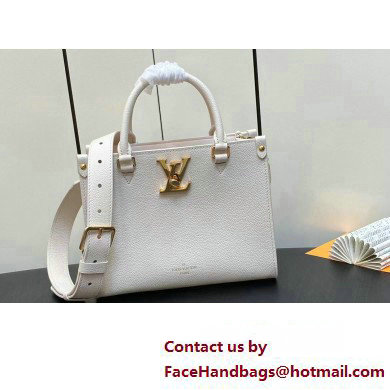 Louis Vuitton Grained calf leather Lock  &  Go Bag M23637 White 2023